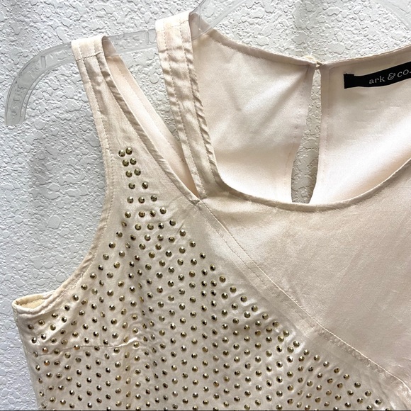 Ark & Co studded ivory & gold studded dress - S - Picture 4 of 9